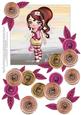 Sassy Teen 8x8 Decoupage Optional Extras - Pink & Beige