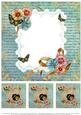 Vintage Lady in Lace Frame Insert & Tags