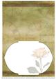 Roses Triptych Panels Matching A5 Insert - Olive Green