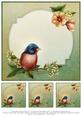 Lazuli Bunting & Flowers 8x8 Insert & Tags