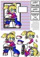 Anime Dj - 6x6 Decoupage Card - Pink, Purple & Indigo