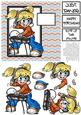 Anime Dj - 6x6 Decoupage Card - Orange & Blue