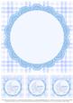 Congratulations Pram 8x8 Insert & Tags - Baby Boy - Blue