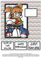 Anime Dj - 8x8 Quick Card - Khaki Green & Red
