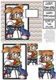 Anime Dj - 6x6 Pyramage Card - Khaki Green & Red