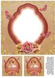 Vintage Lady in Frame 8x8 Insert & Tags 1 - Pink & Peach