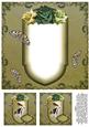 Vintage Lady in Frame 8x8 Insert & Tags 5 - Green & Lemon