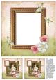 Vintage Lady in Frame 8x8 Insert & Tags 7 - Pink & Green