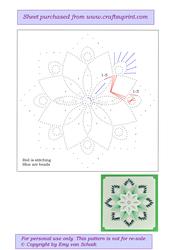 Ed056 Green Flower Mandala