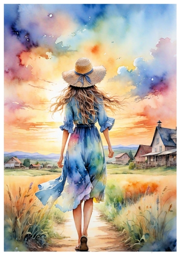 EW A4 Woman Watercolor 02