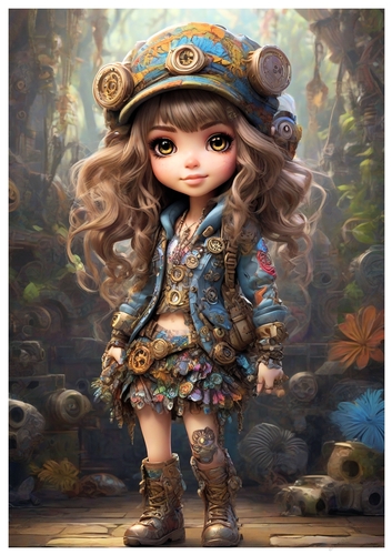 EW A4 Steampunk Girl 01