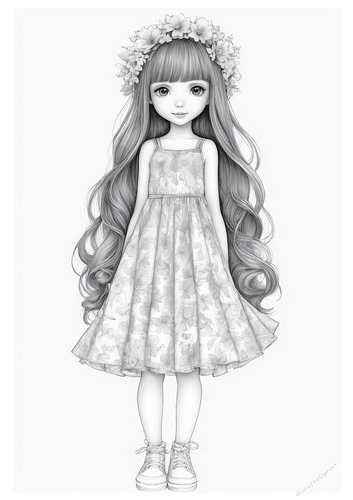 EW A4 Digital Stamping Girl 02