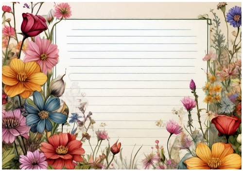 EW A4 Journal Flowers 04