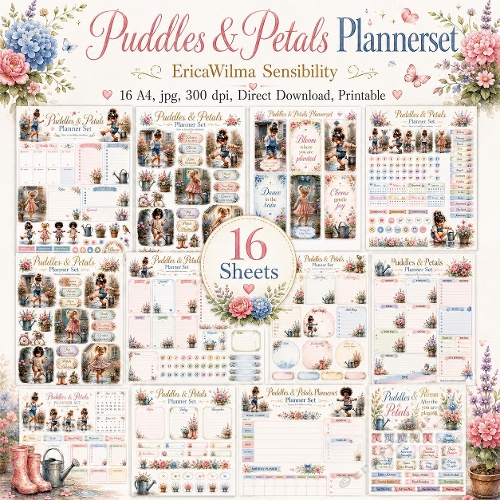 EW AI Plannerset Puddles and Petals 2026