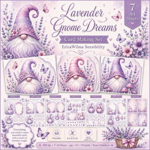 EW AI CArd Making Set Lavender Gnome Dreams 2026