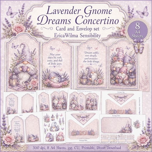 EW AI ConCertino CArd Making Set Lavender Gnome Dreams 2026