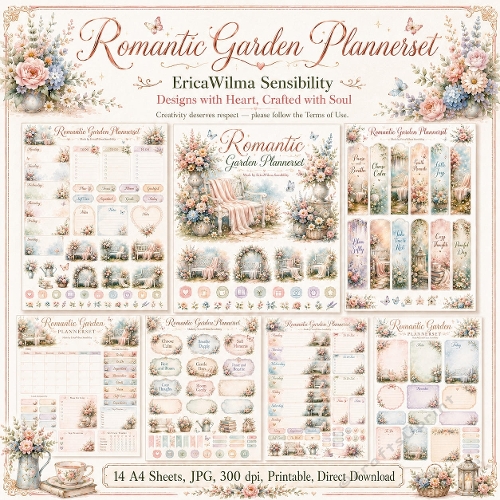 EW AI PlannerSet Romantic Garden 2026