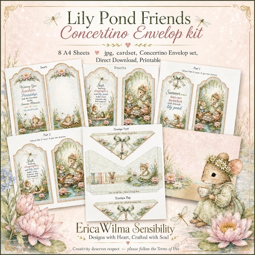 EW AI Card Making Set Concertino Envelope Lily Pond Friends 2026