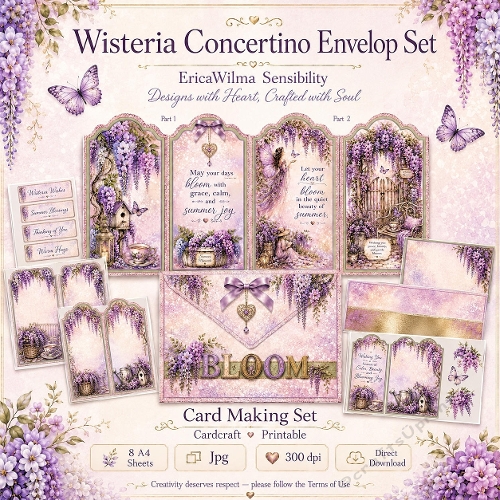 EW AI Wisteria Concertina Envelope Set 2026