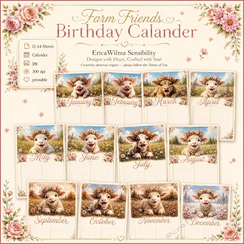 EW AI Birthday Calander Farm Friends 2026