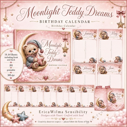 EW AI Birthday Calander Moonlight Teddy Dreams 2026