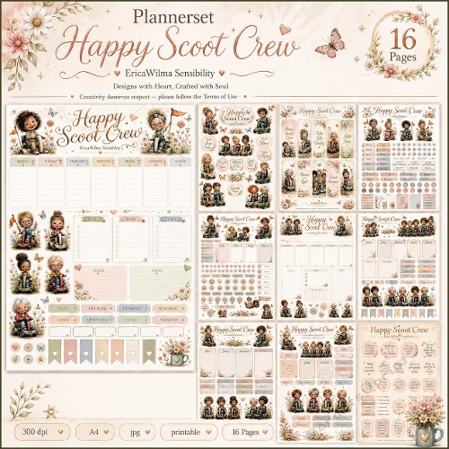 EW AI PlannerSet Happy Scoot Crew 2026