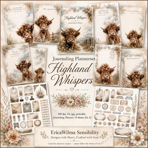 EW AI Journaling Plannerset Highland Whispers 2026