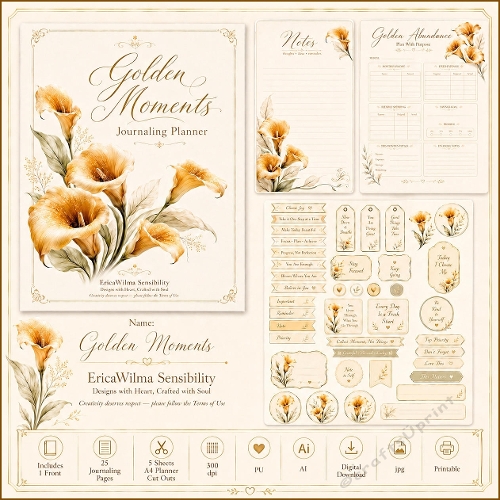 EW AI Golden Moments Journaling Planner 2026