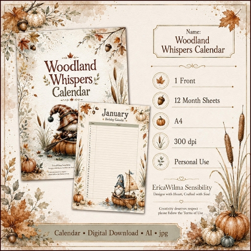 EW AI Woodland Whispers - Birthday Calendar 2026