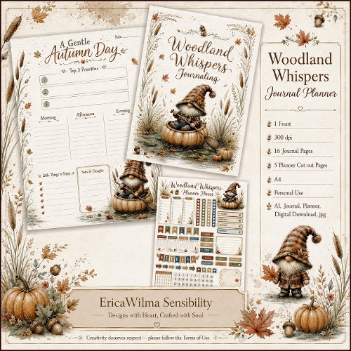 EW AI Woodland Whispers - Journaling Planner 2026