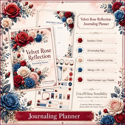 EW AI Velver Rose Reflection - Journal Planner 2026