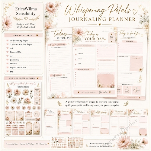 EW AI Whispering Petals - Journal Planner 2026