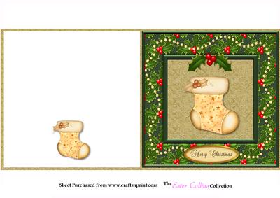 Christmas Stocking Square Cut and Fold