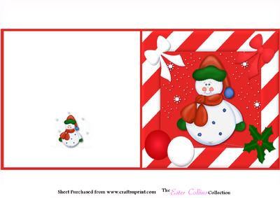Snowman Square Cut and Fold