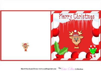 Reindeer Square Cut and Fold