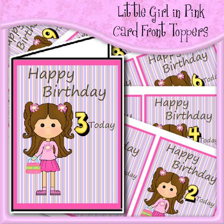 Little Girl in Pink Card Kit