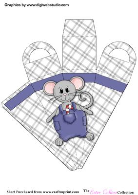 Christmas Mouse Icicle Favor Box