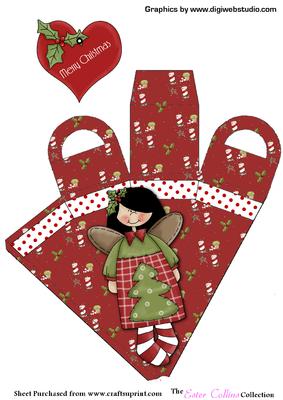Christmas Angel Icicle Favor Box