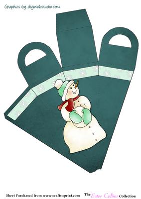 Cute Snowman Icicle Favor Box