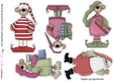 Beary Christmas 'puffy Stickers' 1