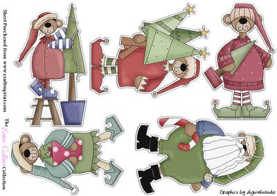 Beary Christmas 'puffy Stickers' 2