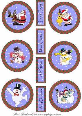 Round Christmas Toppers