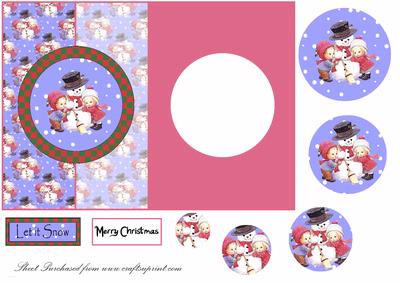 Snowman and Friends Fold Back