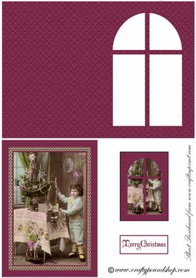 Boy and Tree Window Card