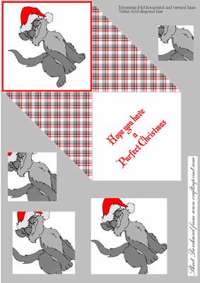 Christmas Cat Spring Card