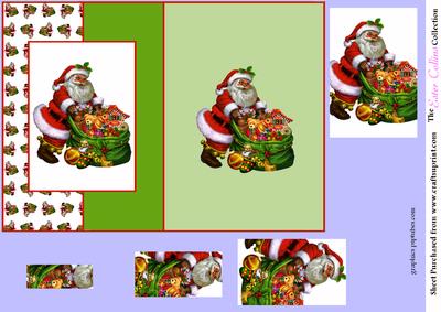 Santa with His Sack Foldback