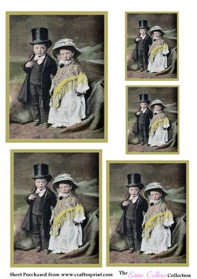 Vintage Boy and Girl Toppers