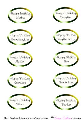 Goldgreen Oval Greetings