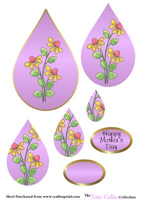 Mothers Day Flower Teardrop Pyramid