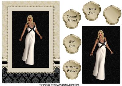 1930's Lady Card Front